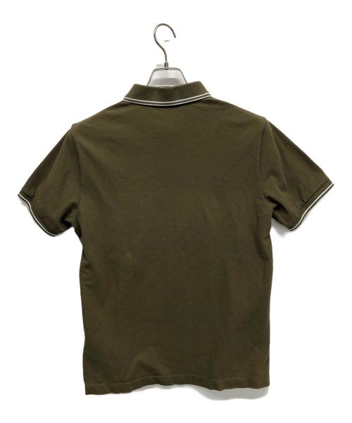 STONE ISLAND（ストーンアイランド）STONE ISLAND (ストーンアイランド) ポロシャツ ホワイト×オリーブ サイズ:Ｌの古着・服飾アイテム