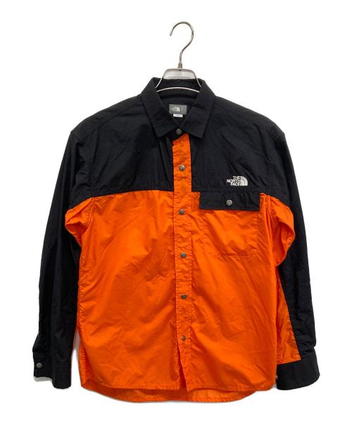 THE NORTH FACE（ザ ノース フェイス）THE NORTH FACE (ザ ノース フェイス) 長袖シャツ ブラック×オレンジ サイズ:Sの古着・服飾アイテム