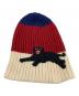 GUCCI（グッチ）の古着「ニット帽」｜ベージュ×レッド×ブルー