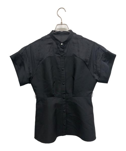 Loulou Willoughby（ルルウィルビー）Loulou Willoughby (ルルウィルビー) 半袖ブラウス ブラック サイズ:SIZE　2の古着・服飾アイテム