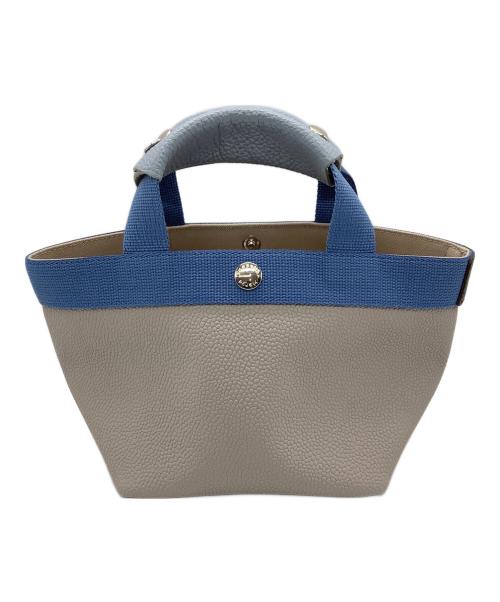 Herve Chapelier（エルベシャプリエ）Herve Chapelier (エルベシャプリエ) ハンドバッグ ブルー×ベージュの古着・服飾アイテム