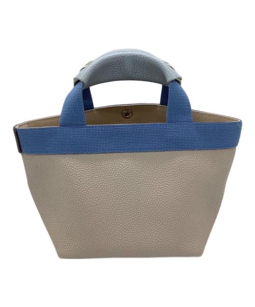 Herve Chapelier（エルベシャプリエ）Herve Chapelier (エルベシャプリエ) ハンドバッグ ブルー×ベージュの古着・服飾アイテム