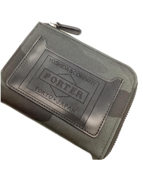 PORTER（ポーター）PORTER (ポーター) コンパクトウォレット グレー×ブラックの古着・服飾アイテム