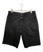 MARITHE+FRANCOIS GIRBAUDマリテフランソワジルボー）の古着「ハーフデニムパンツ」｜ブラック