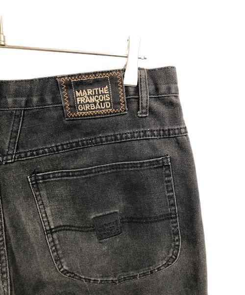 MARITHE+FRANCOIS GIRBAUD（マリテフランソワジルボー）MARITHE+FRANCOIS GIRBAUD (マリテフランソワジルボー) ハーフデニムパンツ ブラック サイズ:36の古着・服飾アイテム