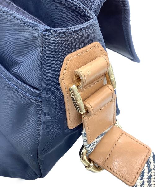 TORY BURCH（トリーバーチ）TORY BURCH (トリーバーチ) ショルダーバッグ ネイビー×ホワイトの古着・服飾アイテム