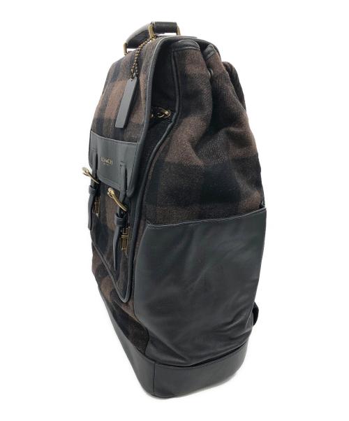 COACH（コーチ）COACH (コーチ) ESSEX WOOL BACKPACK ブラウン×ブラックの古着・服飾アイテム