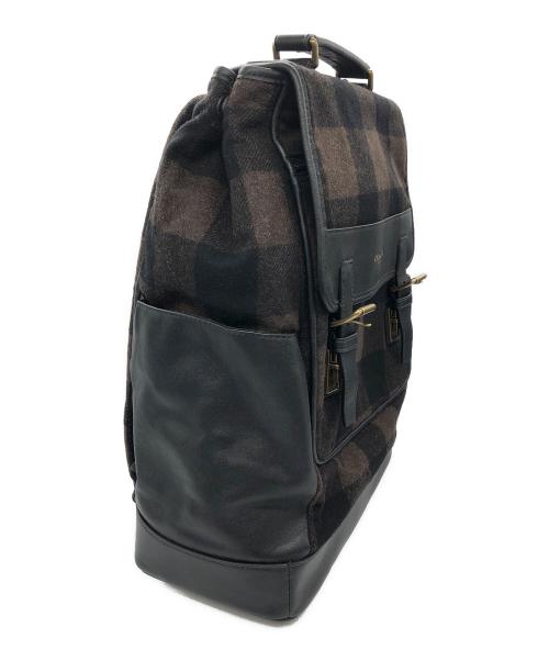 COACH（コーチ）COACH (コーチ) ESSEX WOOL BACKPACK ブラウン×ブラックの古着・服飾アイテム