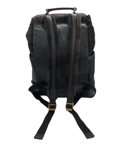 COACH（コーチ）COACH (コーチ) ESSEX WOOL BACKPACK ブラウン×ブラックの古着・服飾アイテム