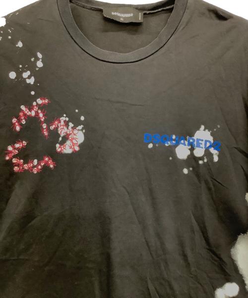 DSQUARED2（ディースクエアード）DSQUARED2 (ディースクエアード) 半袖Tシャツ ブラック サイズ:SIZE　XLの古着・服飾アイテム