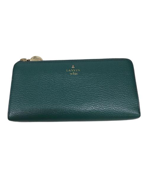 LANVIN en Bleu（ランバンオンブルー）LANVIN en Bleu (ランバンオンブルー) ラウンドファスナー財布 グリーンの古着・服飾アイテム
