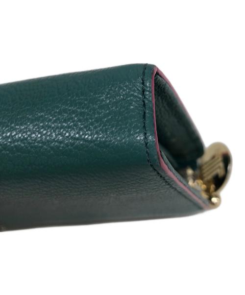 LANVIN en Bleu（ランバンオンブルー）LANVIN en Bleu (ランバンオンブルー) ラウンドファスナー財布 グリーンの古着・服飾アイテム