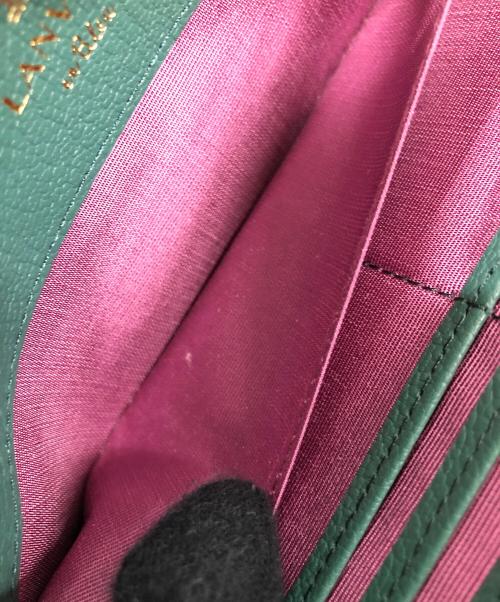 LANVIN en Bleu（ランバンオンブルー）LANVIN en Bleu (ランバンオンブルー) ラウンドファスナー財布 グリーンの古着・服飾アイテム