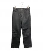 HARLEY-DAVIDSONハーレーダビッドソン）の古着「レザーパンツ」｜ブラック