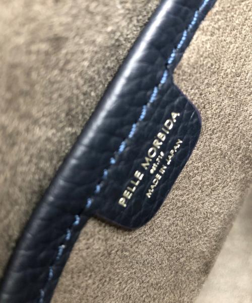 PELLE MORBIDA（ペッレモルビダ）PELLE MORBIDA (ペッレモルビダ) ハンドバッグ ネイビーの古着・服飾アイテム
