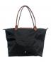 LONGCHAMP (ロンシャン) トートバッグ ブラック×ブラウン：7000円