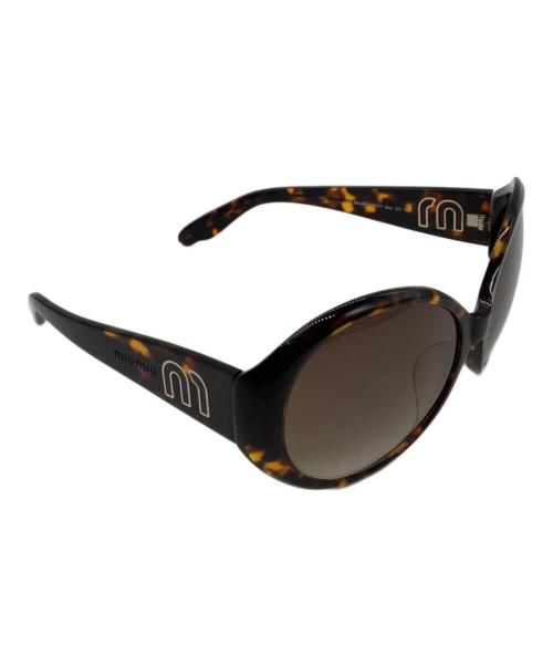 MIU MIU（ミュウミュウ）MIU MIU (ミュウミュウ) サングラス ブラウン×ブラックの古着・服飾アイテム