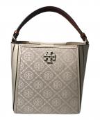 TORY BURCHトリーバーチ）の古着「マックグロースモールバケット」｜ブラウン×ベージュ