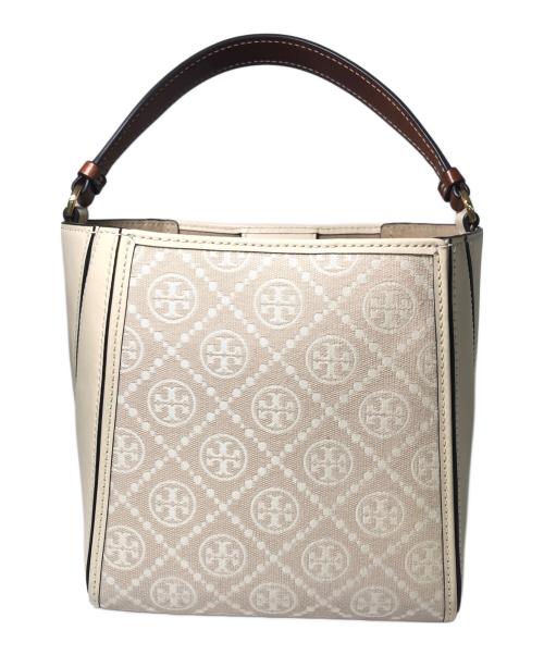 TORY BURCH（トリーバーチ）TORY BURCH (トリーバーチ) マックグロースモールバケット ブラウン×ベージュの古着・服飾アイテム