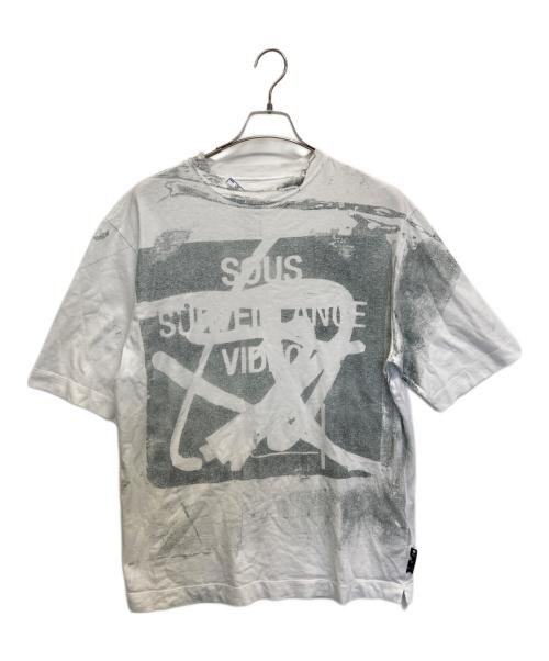 OFFWHITE（オフホワイト）OFFWHITE (オフホワイト) 半袖Tシャツ ホワイト×グレー サイズ:Mの古着・服飾アイテム