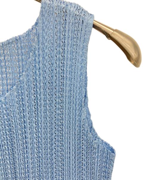 PLEATS PLEASE（プリーツプリーズ）PLEATS PLEASE (プリーツプリーズ) ノースリーブワンピース ブルー サイズ:Freeの古着・服飾アイテム