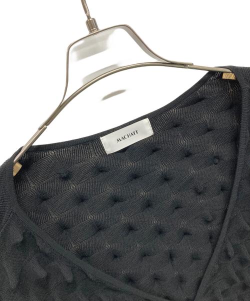 machatt（マチャット）machatt (マチャット) 薄手カーディガン ブラック サイズ:Freeの古着・服飾アイテム