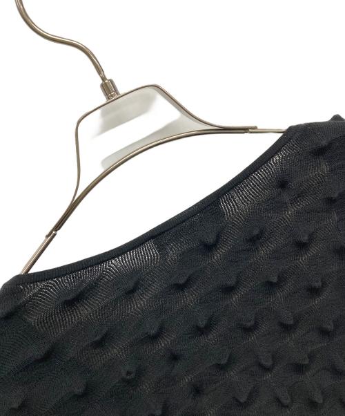 machatt（マチャット）machatt (マチャット) 薄手カーディガン ブラック サイズ:Freeの古着・服飾アイテム