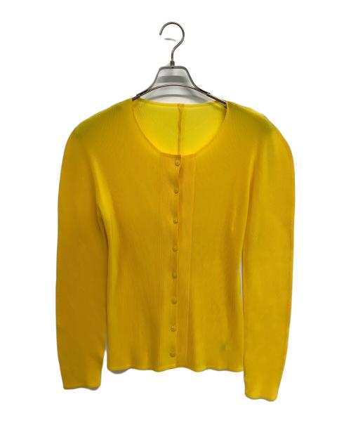 PLEATS PLEASE（プリーツプリーズ）PLEATS PLEASE (プリーツプリーズ) カーディガン イエロー サイズ:Lの古着・服飾アイテム