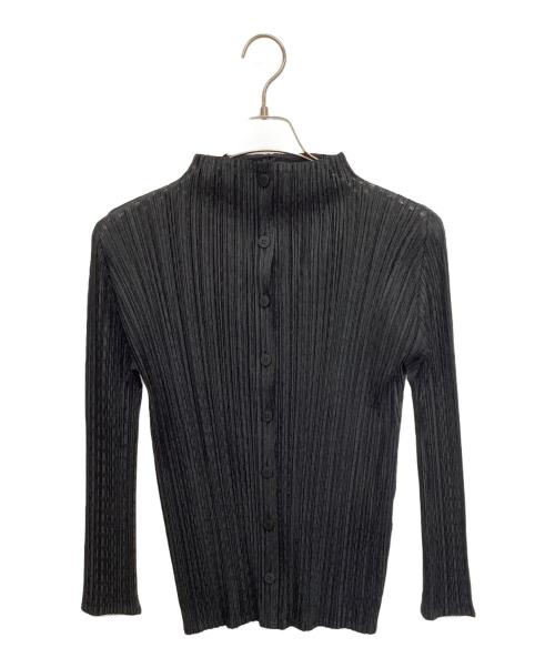 PLEATS PLEASE（プリーツプリーズ）PLEATS PLEASE (プリーツプリーズ) カーディガン ブラック サイズ:Lの古着・服飾アイテム