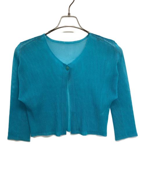 PLEATS PLEASE（プリーツプリーズ）PLEATS PLEASE (プリーツプリーズ) カーディガン スカイブルー サイズ:Ｌの古着・服飾アイテム