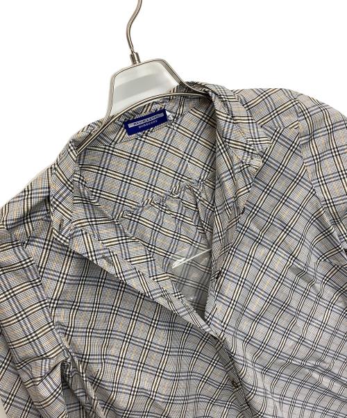 BURBERRY BLUE LABEL（バーバリー ブルー レーベル）BURBERRY BLUE LABEL (バーバリーロンドンブルーレーベル) 長袖シャツ ブルー×グレー サイズ:38 未使用品の古着・服飾アイテム