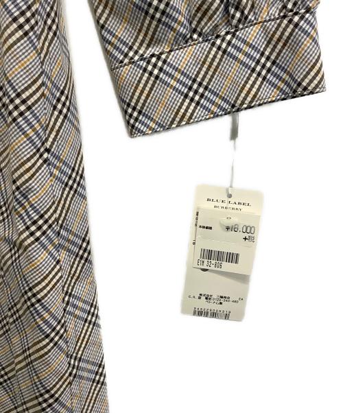 BURBERRY BLUE LABEL（バーバリー ブルー レーベル）BURBERRY BLUE LABEL (バーバリーロンドンブルーレーベル) 長袖シャツ ブルー×グレー サイズ:38 未使用品の古着・服飾アイテム