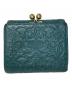 ANNA SUI (アナスイ) 2つ折りがま口財布 グリーン×ゴールド：4500円