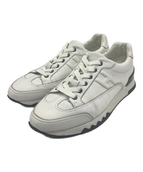 HERMES（エルメス）HERMES (エルメス) ローカットスニーカー ホワイト サイズ:42 1/2の古着・服飾アイテム