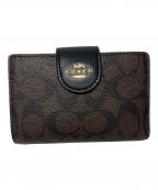 COACHコーチ）の古着「小銭入れ」｜ブラウン×ブラック