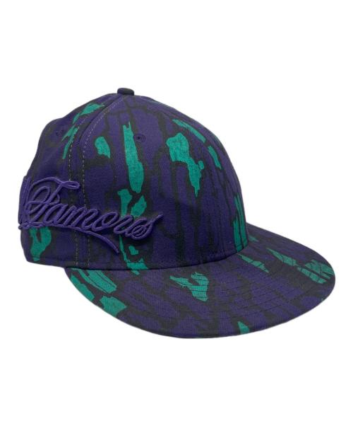 New Era（ニューエラ）New Era (ニューエラ) SUPREME (シュプリーム) キャップ パープル×グリーンの古着・服飾アイテム