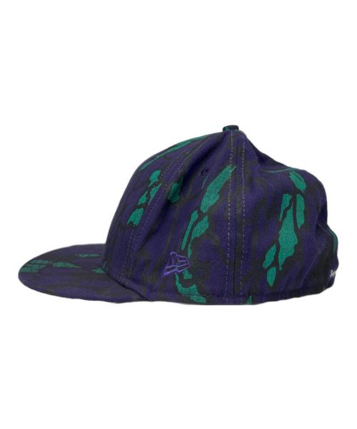 New Era（ニューエラ）New Era (ニューエラ) SUPREME (シュプリーム) キャップ パープル×グリーンの古着・服飾アイテム