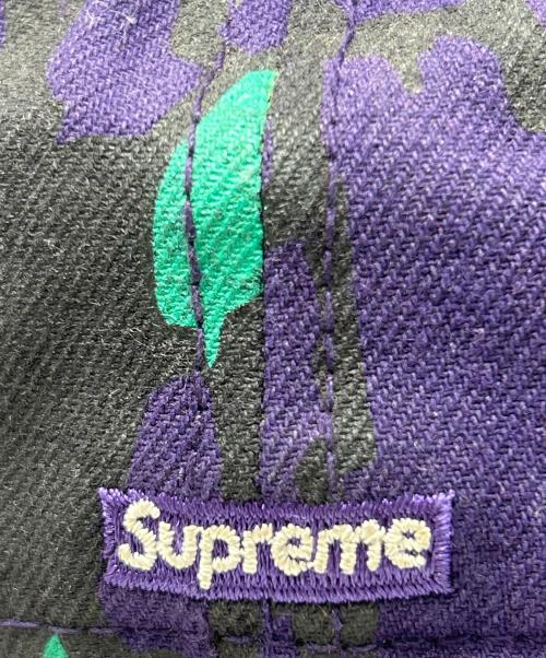 New Era（ニューエラ）New Era (ニューエラ) SUPREME (シュプリーム) キャップ パープル×グリーンの古着・服飾アイテム