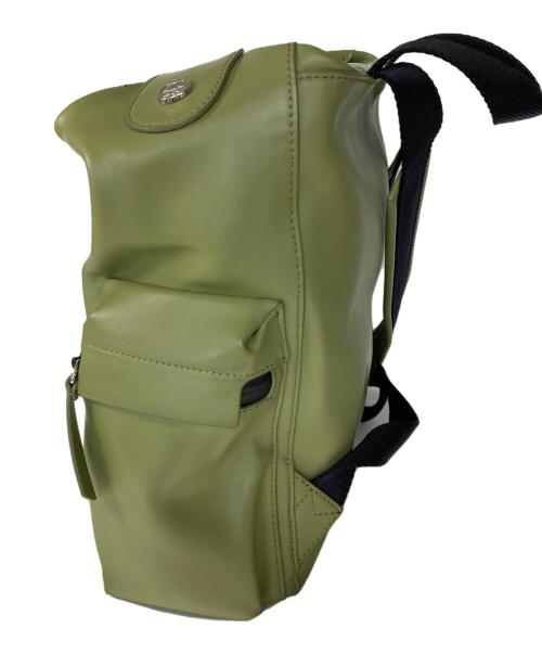 HUNTER（ハンター）HUNTER (ハンター) ORIGINAL MINI RUBBER LEATHER BACKPACK 黄緑の古着・服飾アイテム