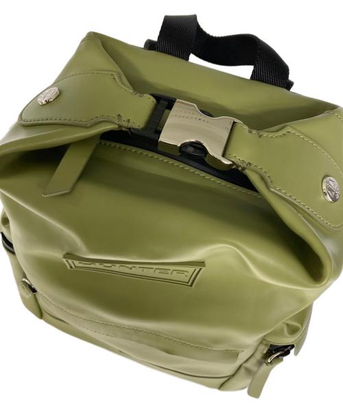 HUNTER（ハンター）HUNTER (ハンター) ORIGINAL MINI RUBBER LEATHER BACKPACK 黄緑の古着・服飾アイテム