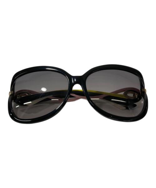 Christian Dior（クリスチャン ディオール）Christian Dior (クリスチャン ディオール) サングラス ブラック×イエロー×ピンクの古着・服飾アイテム