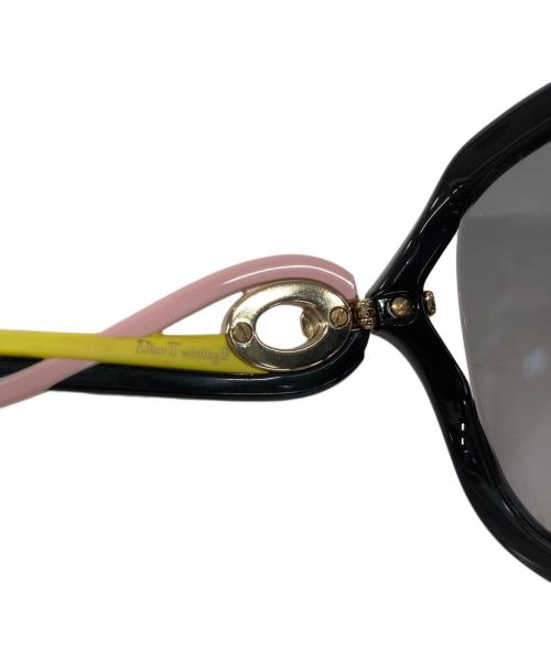 Christian Dior（クリスチャン ディオール）Christian Dior (クリスチャン ディオール) サングラス ブラック×イエロー×ピンクの古着・服飾アイテム