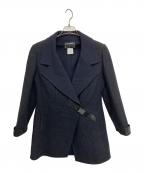 CHANELシャネル）の古着「ラップコート」｜ネイビー×ブラック