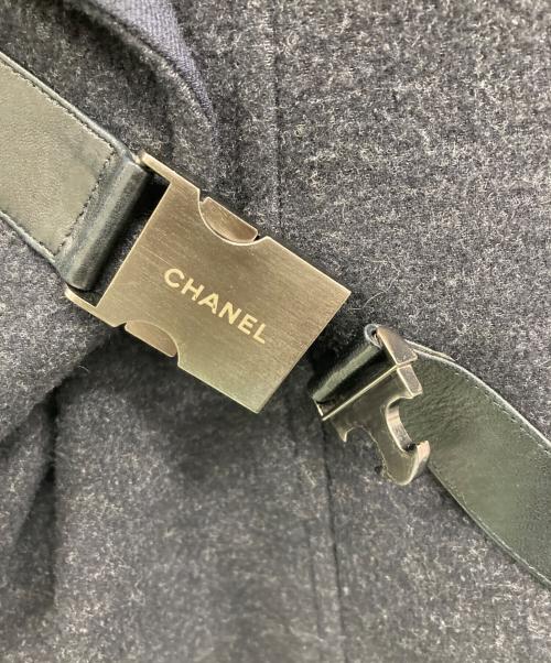 CHANEL（シャネル）CHANEL (シャネル) ラップコート ネイビー×ブラック サイズ:40の古着・服飾アイテム