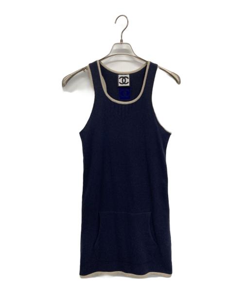 CHANEL SPORTS（シャネル スポーツ）CHANEL SPORTS (シャネル スポーツ) ノースリーブワンピース ネイビー サイズ:36の古着・服飾アイテム