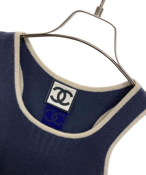 CHANEL SPORTS（シャネル スポーツ）CHANEL SPORTS (シャネル スポーツ) ノースリーブワンピース ネイビー サイズ:36の古着・服飾アイテム