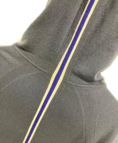 CHANEL（シャネル）CHANEL (シャネル) ニットパーカー ネイビー×ホワイト サイズ:36の古着・服飾アイテム