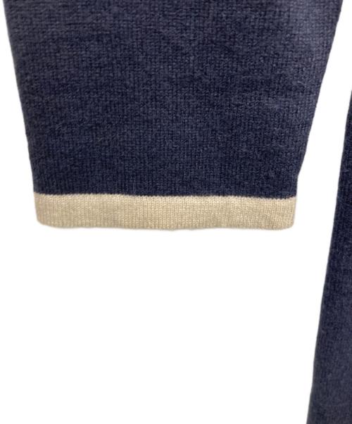 CHANEL（シャネル）CHANEL (シャネル) ニットパーカー ネイビー×ホワイト サイズ:36の古着・服飾アイテム