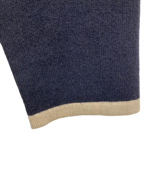 CHANEL（シャネル）CHANEL (シャネル) ニットパーカー ネイビー×ホワイト サイズ:36の古着・服飾アイテム