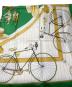 HERMES (エルメス) シルクスカーフ グリーン×ホワイト：18000円